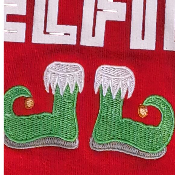 NWT C&C Kids California Red Pullover Christmas Elfie Holiday Sweatshirt M 7/8 - Picture 3 of 5